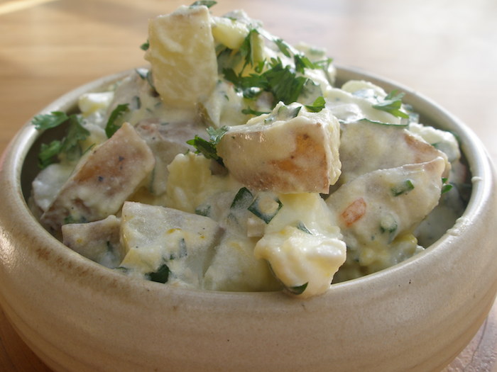 chopstick kebabs + creamy potato salad | HOMEGROWN KITCHEN