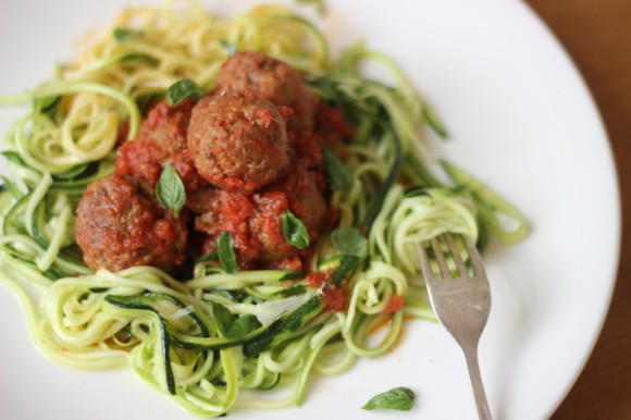 Cheats Meatballs w/ Zucchini Linguine | HOMEGROWN KITCHEN