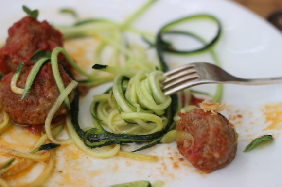 Cheats Meatballs w/ Zucchini Linguine | HOMEGROWN KITCHEN