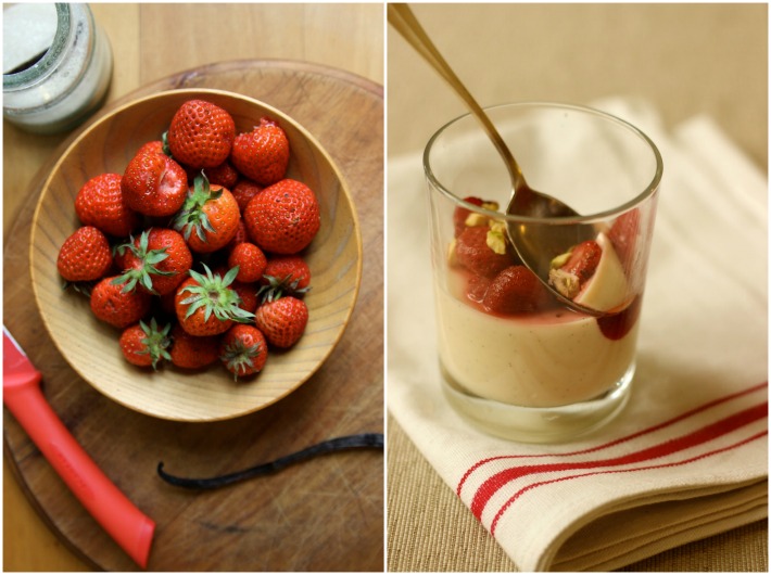 Yogurt & Honey Panna Cotta with Roasted Strawberries | HOMEGROWN KITCHEN