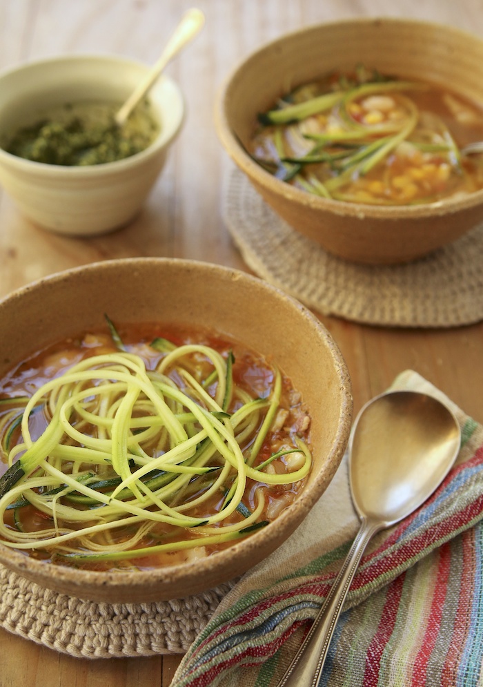 SUMMER MINSTRONE w/ zucchini linguine | HOMEGROWN KITCHEN