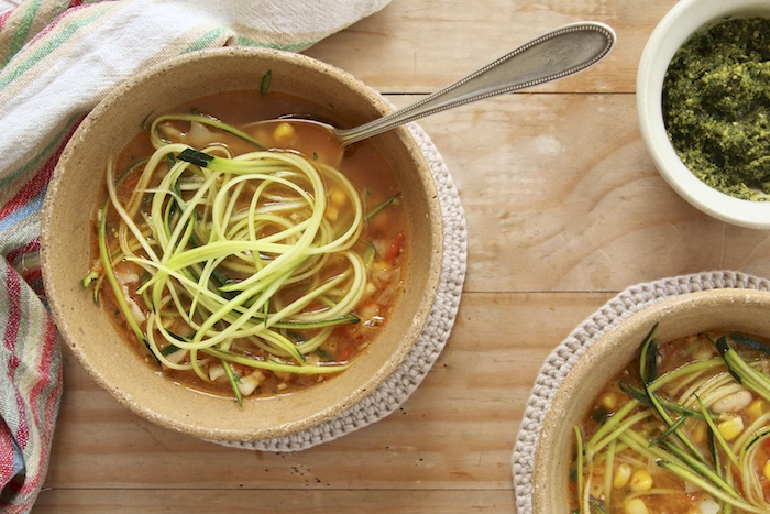 SUMMER MINSTRONE w/ zucchini linguine | HOMEGROWN KITCHEN