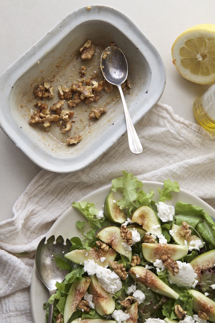 Fig & Goat Cheese Salad w/ Honeyed Walnuts | HOMEGROWN KITCHEN