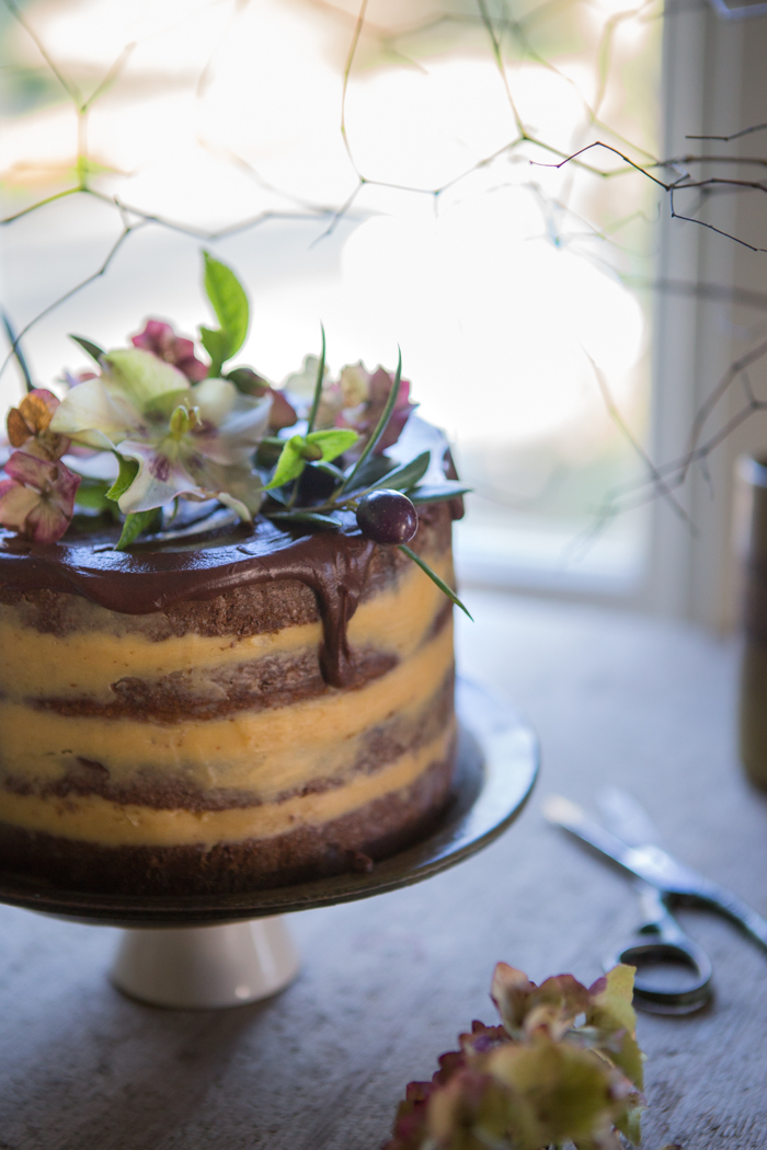 Celebration Layer Cake with Manuka Buttercream + Chocolate Drizzle | HOMEGROWN KITCHEN