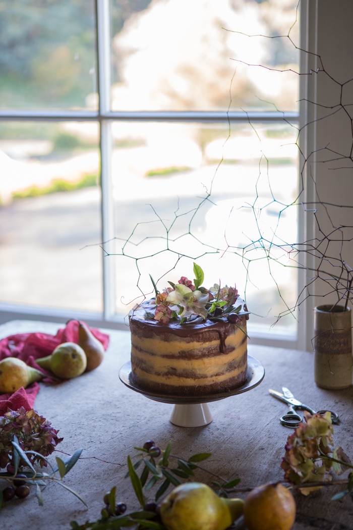 Celebration Layer Cake with Manuka Buttercream + Chocolate Drizzle | HOMEGROWN KITCHEN