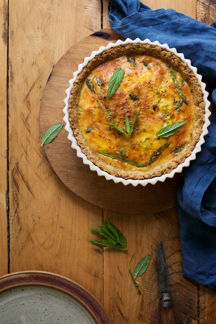 Asparagus & Mint Quiche | Homegrown Kitchen